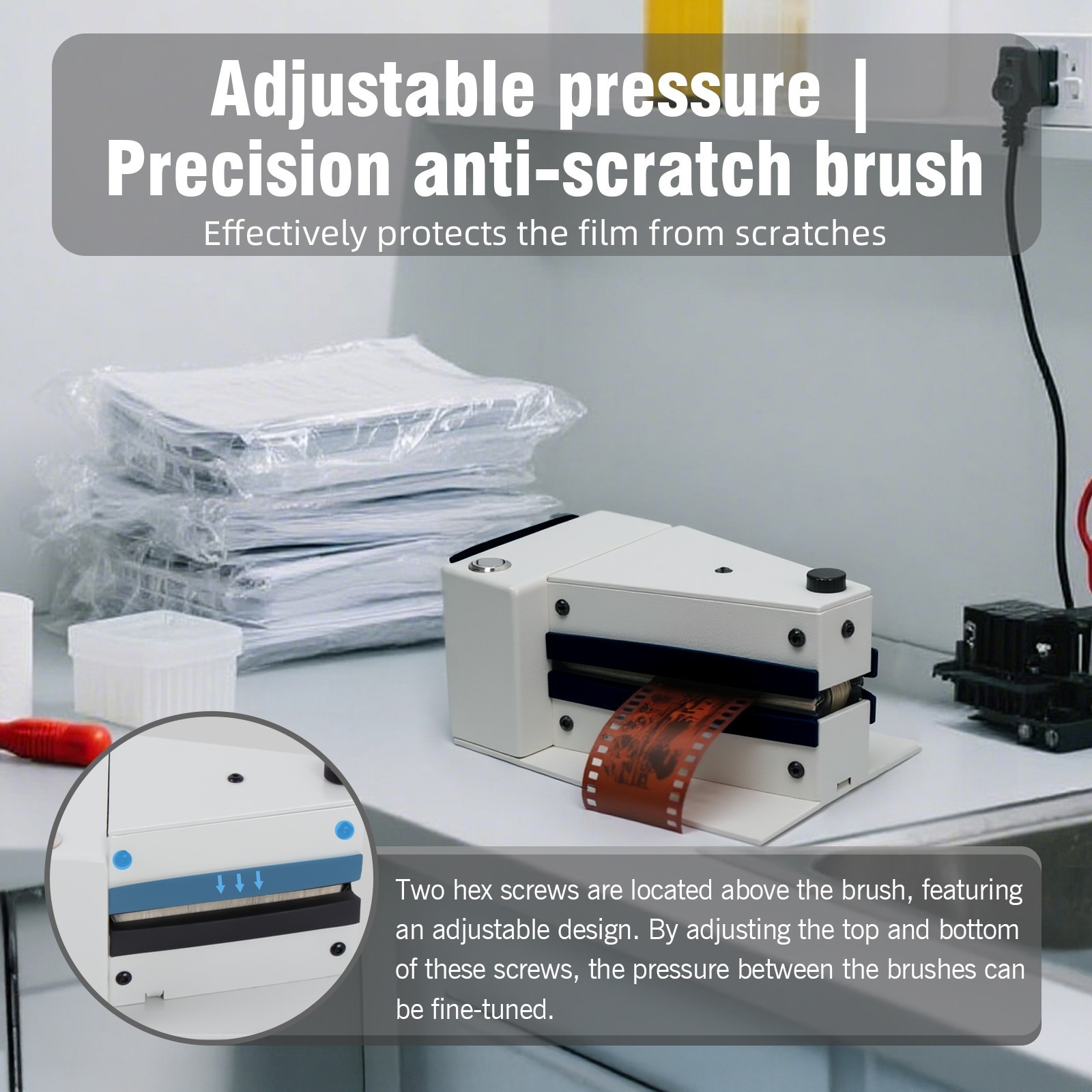 Adjustable Photo Film Anti-Static Electric Dust Remover Cleaner For 135 120 4x5