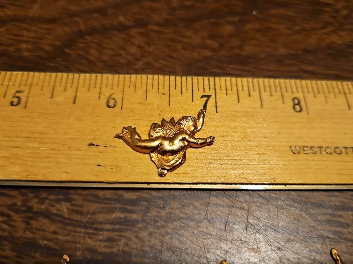 Lot Of 10 Flying Cherubs France Vintage 60s Brass Stampings Findings Jewelry