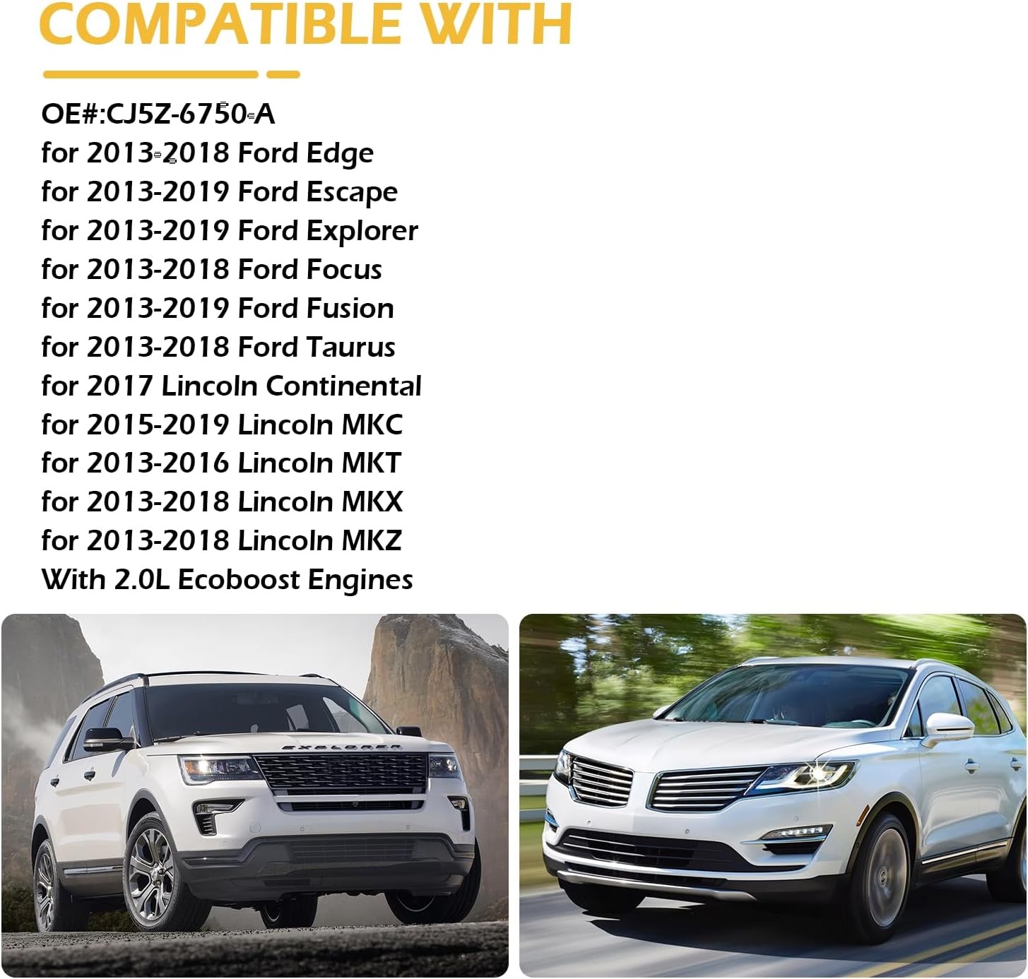 Car Engine Oil Dipstick Replacement OEM#CJ5Z-6750-A Compatible with Ford Lincoln