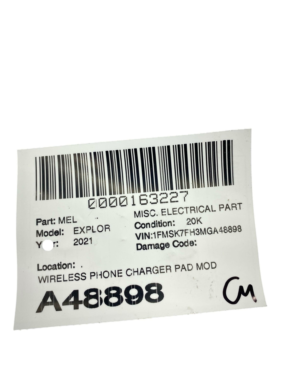 2020 - 2024 FORD EXPLORER OEM WIRELESS PHONE CHARGER PAD MODULE LL1T19J235AA