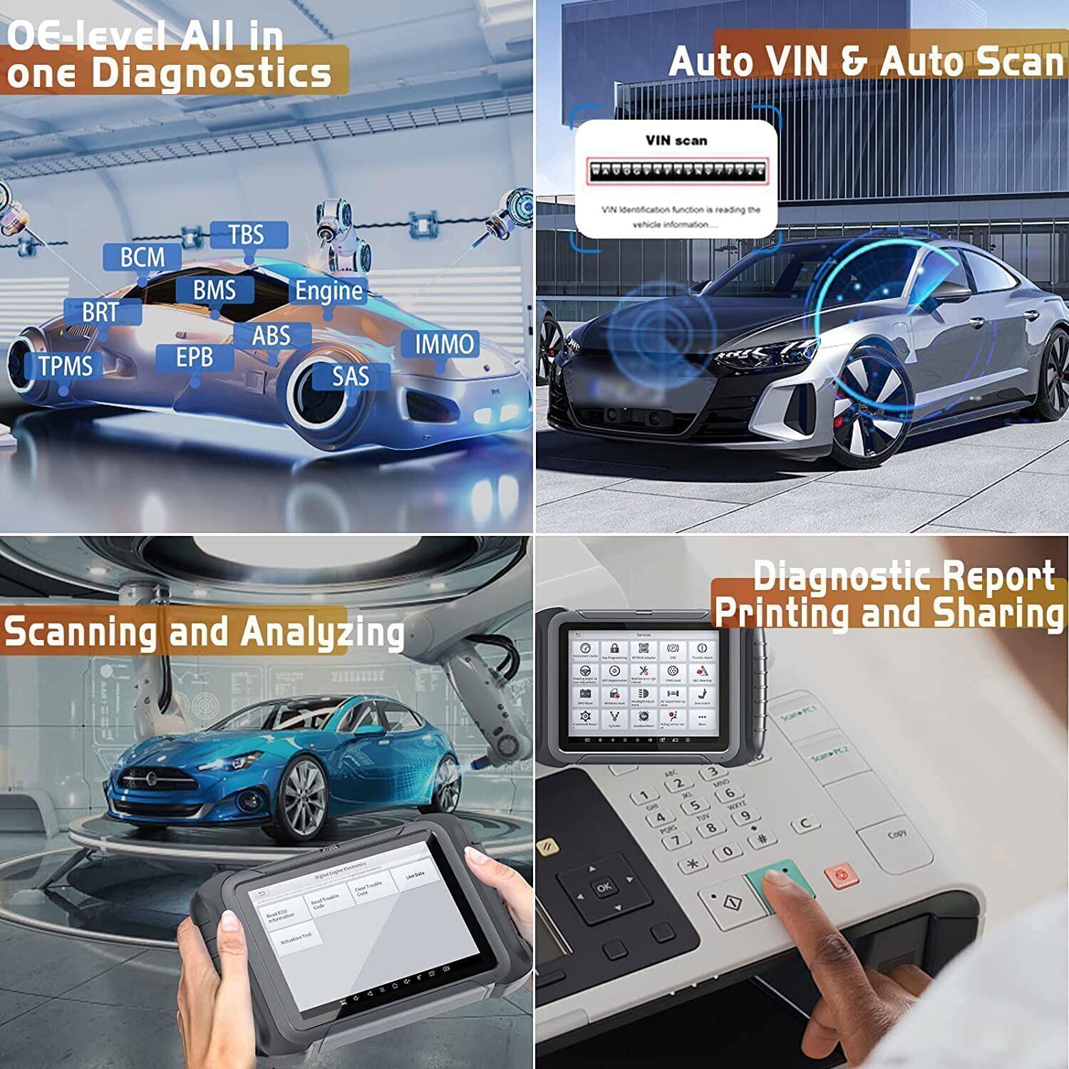 XTOOL D8W WIFI All System Diagnostic OBD2 Scanner 38+ Services Topology Mapping