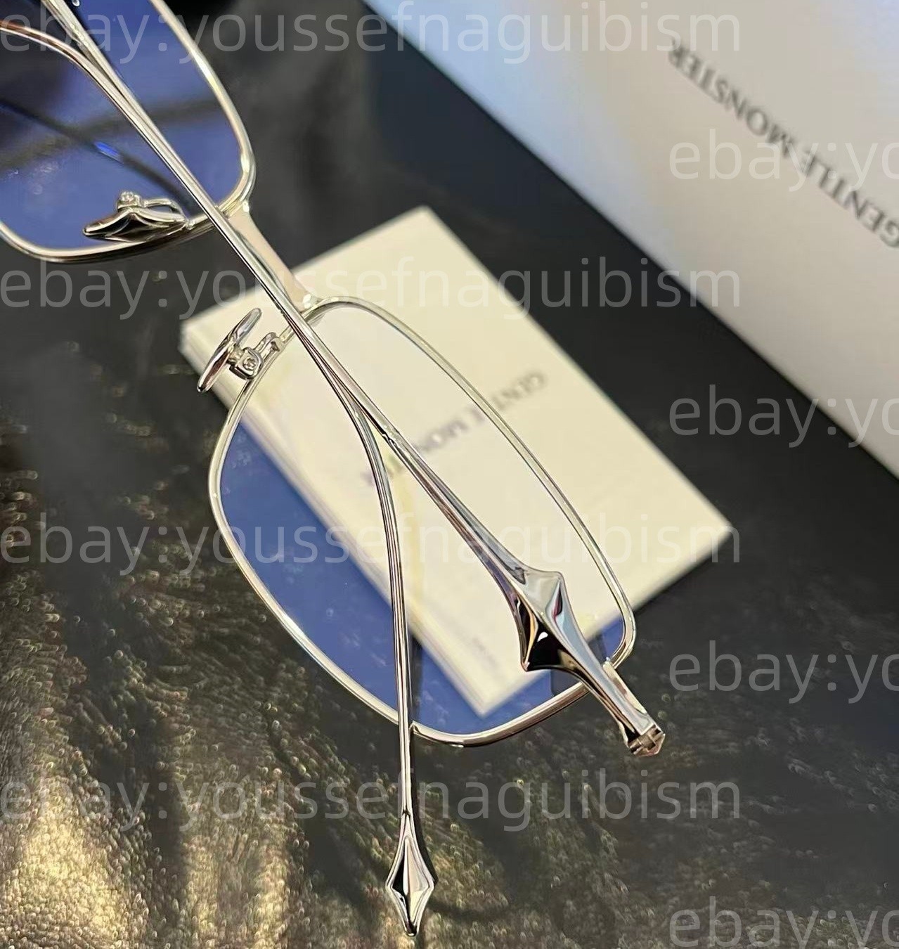 2025 GentleMonster Sunglasses BOLD - Saga 02 Silver Frame Clear Lenses