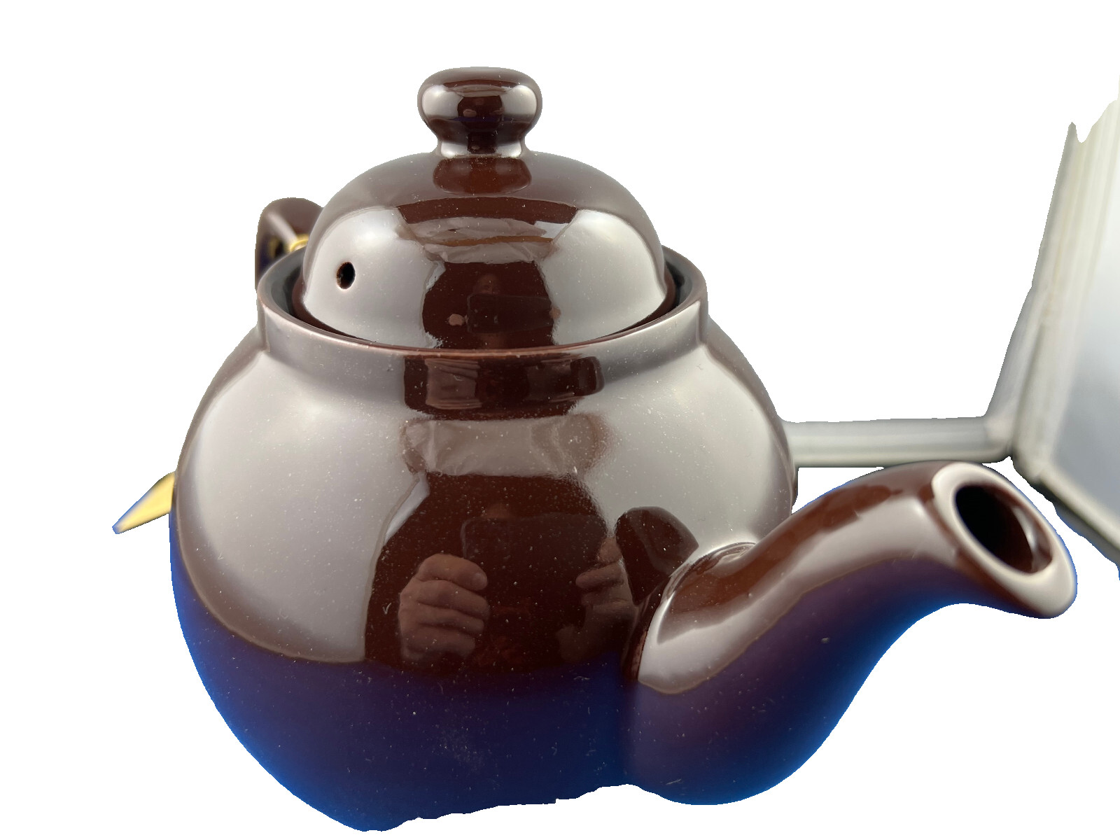 GENUINE BROWN BETTY, Red Clay, Rockingham Glaze, 2 Cup Tea Pot, MADE IN ENGLAND