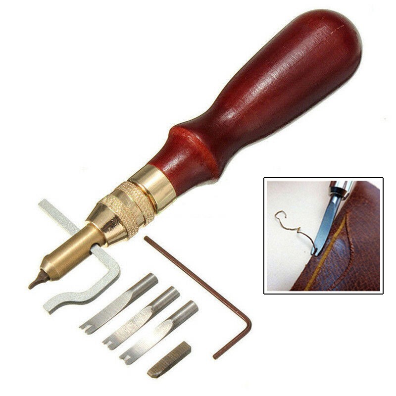 Leather Edge Stitching Tool Multi-functional Leather Grooving Tool Easy Adjust