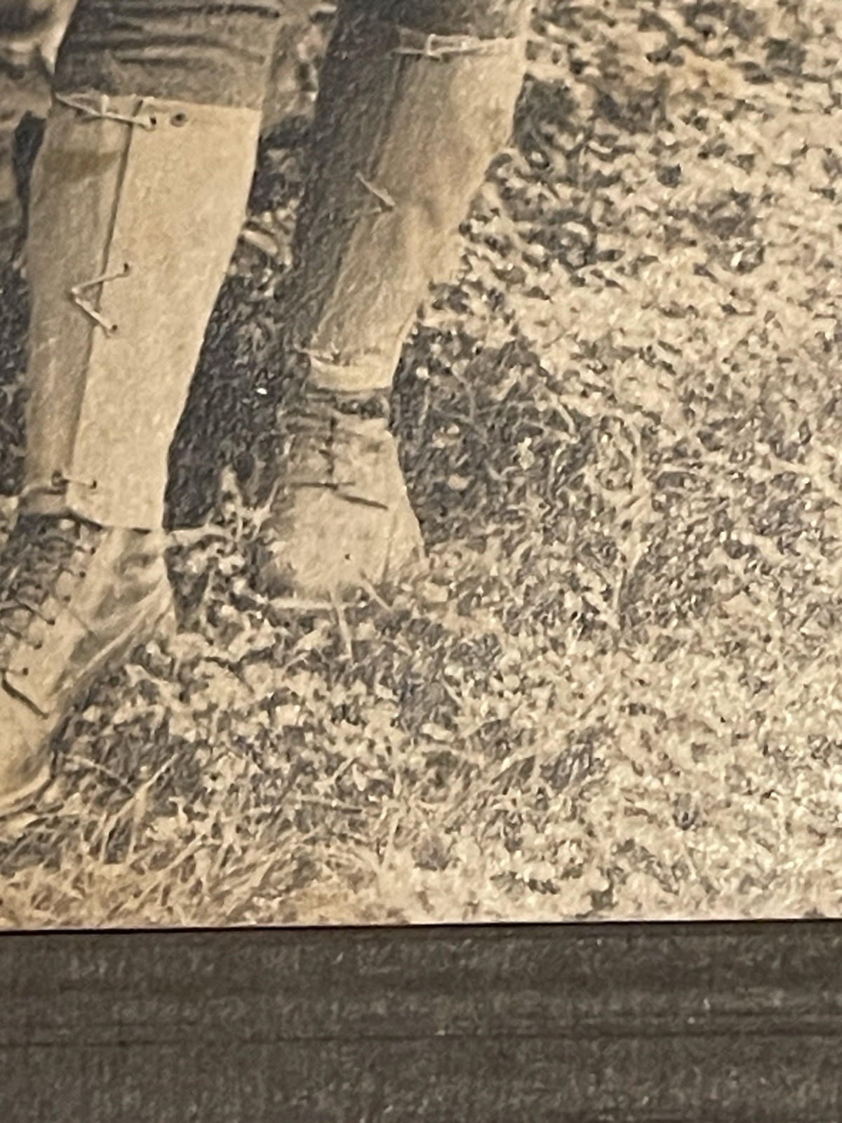 WW1 Photograph Young Military Soldier In Uniform With Medal & Hat - Sepia Color