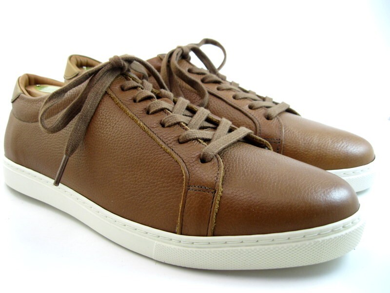 NEW Allen Edmonds "COURTSIDE" Mens Leather Dress Sneakers 9.5 D Walnut(490N)