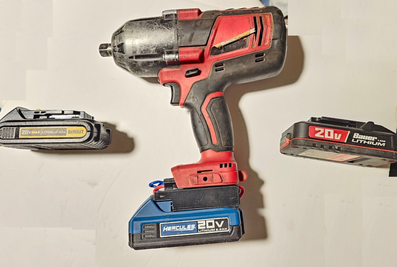 Compatible DeWalt Bauer Hercules 20V Battery Adapter Earthquake Impact Wrench