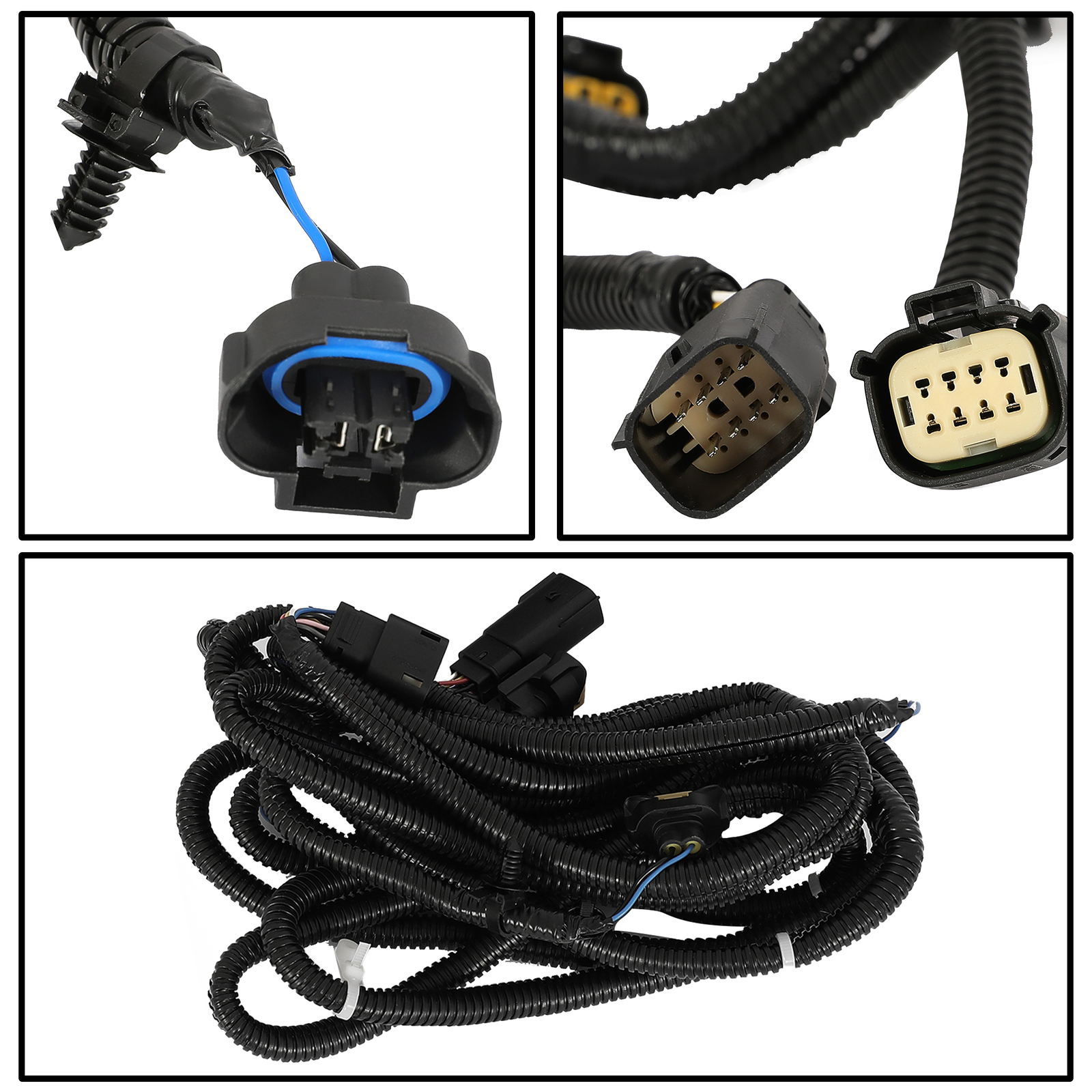 Pair Fog Lights Clear LED DRL w/ Wiring For 2019-2021 2022 Chevy Silverado 1500