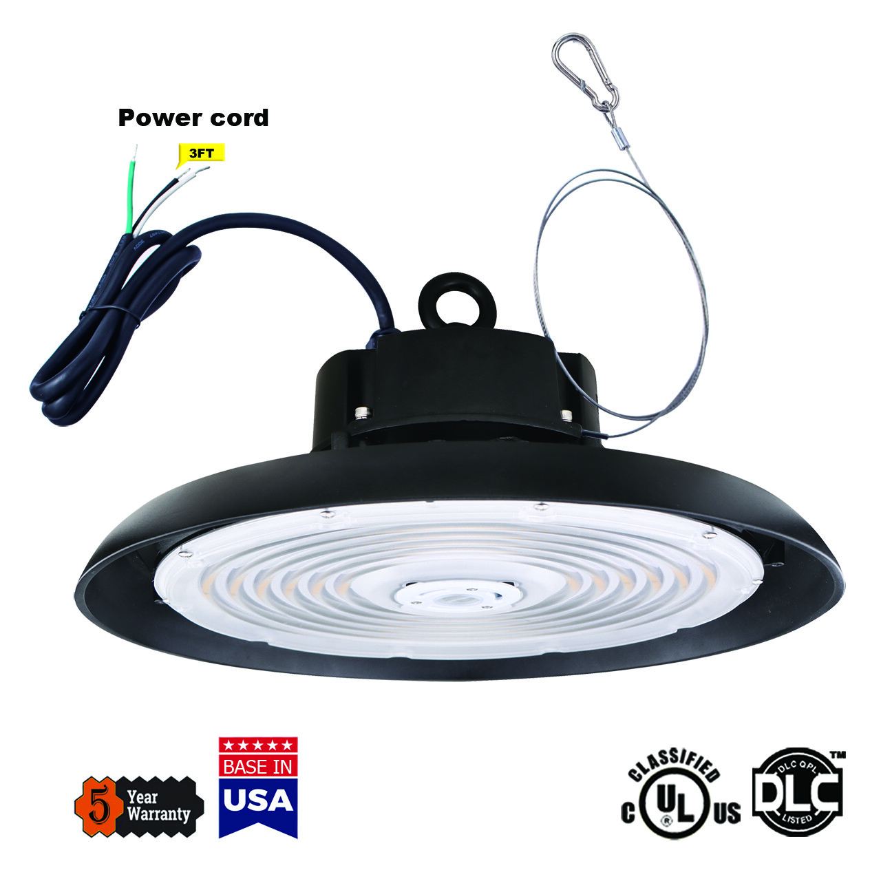 240 Watts UFO LED Light High Bay 5000K Warehouse Industrial Lighting AC 100-277V