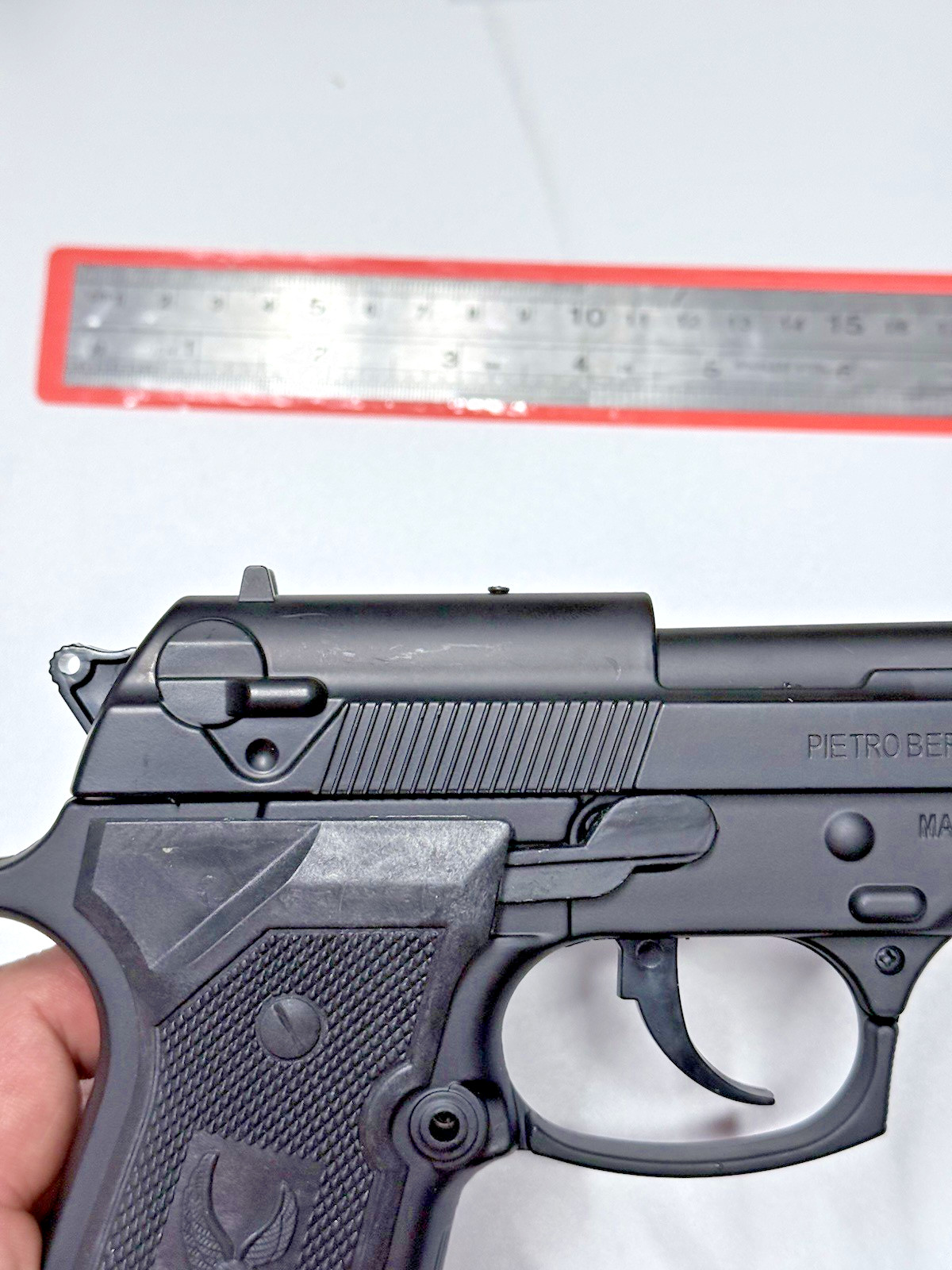 9mm M9 Beretta Jet Black Slide Action Gun Pistol Jet Torch Lighter USA 1:1 Big