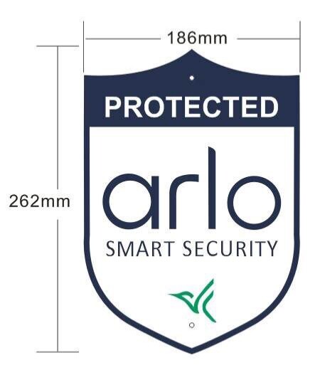 Arlo Protected Smart Security Yard Sign “ aluminum”- New And With 2- 3M Stickers