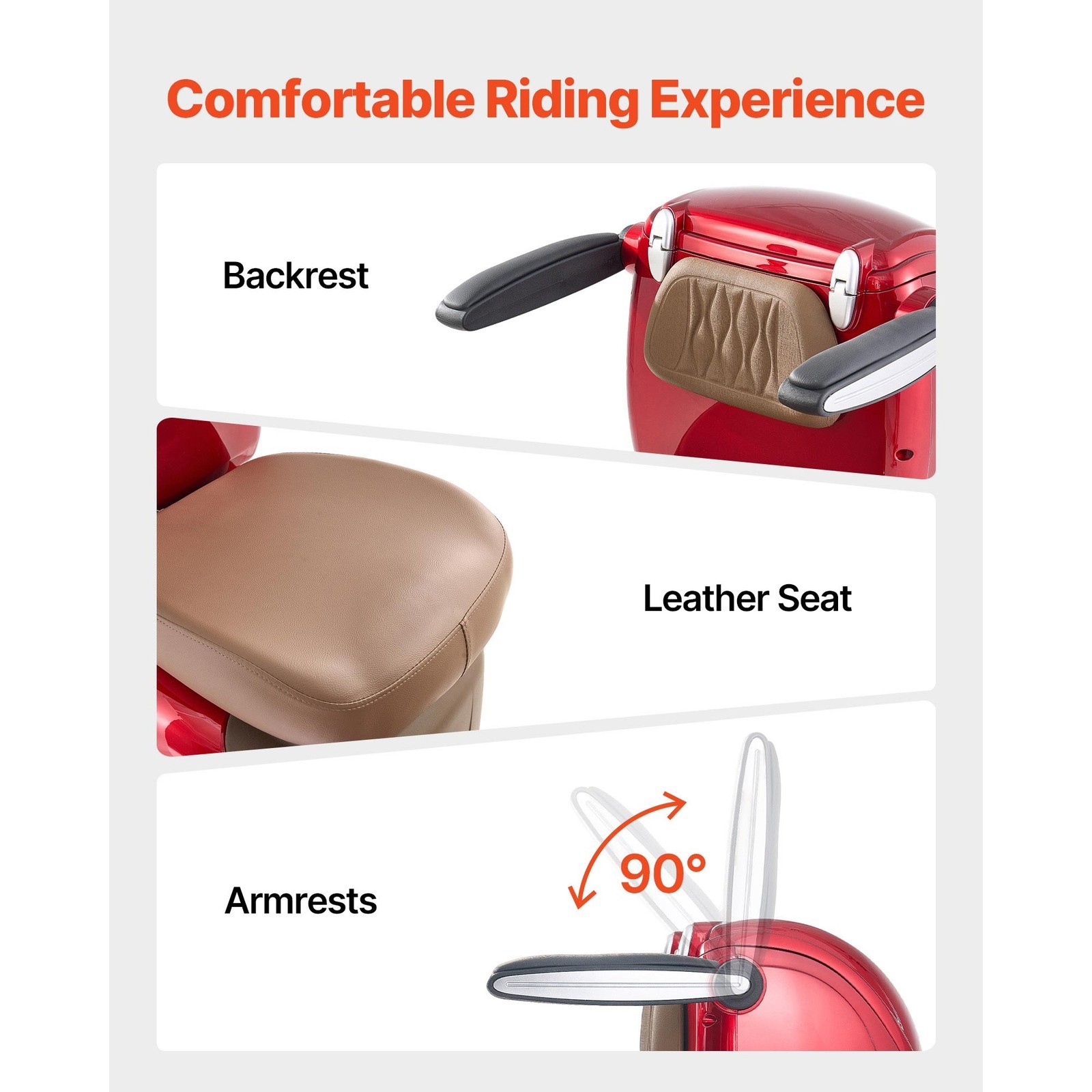 Uimoso Heavy Duty 4-Wheel Mobility Scooter 21.5 Miles Range 3-Speed, 500lbs Load