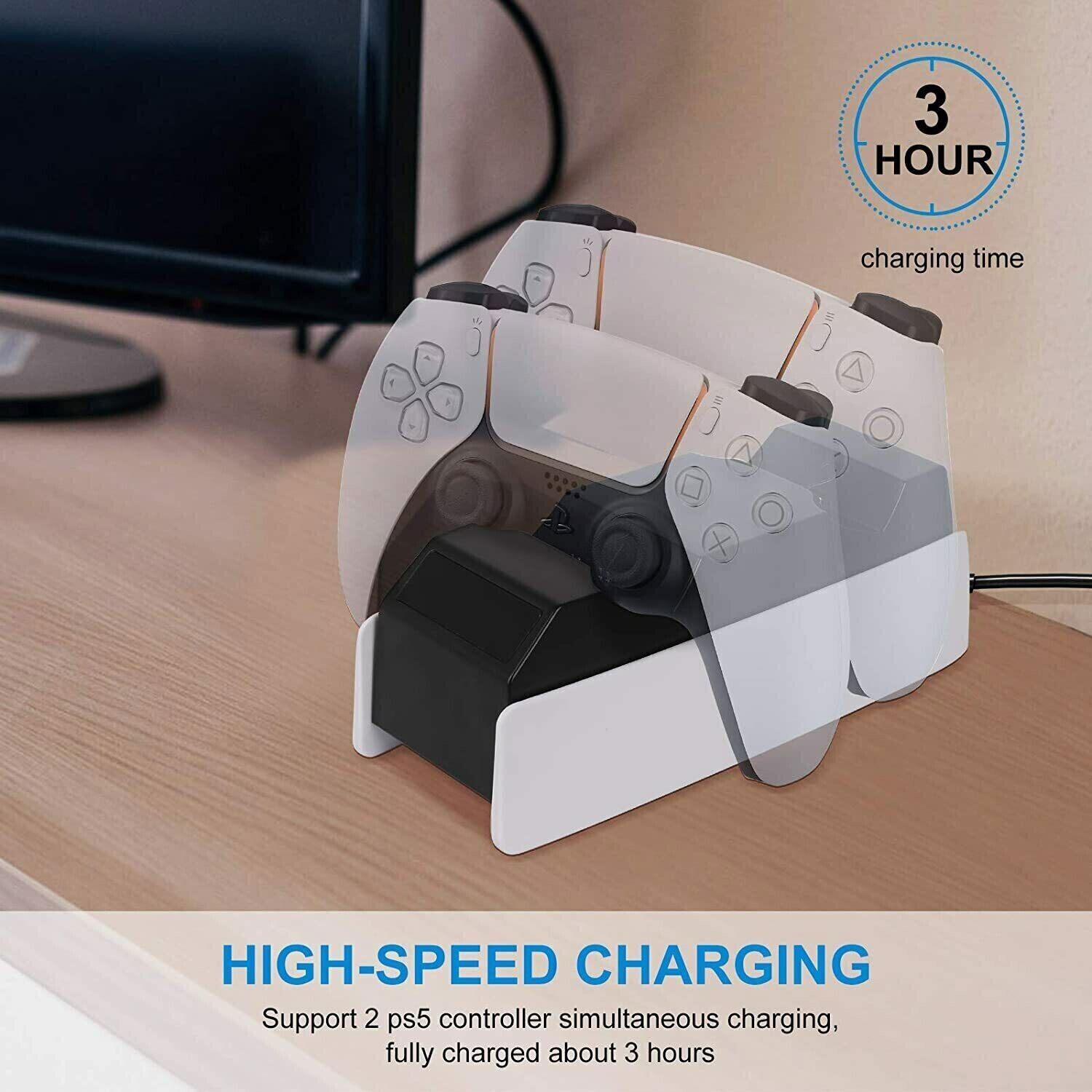 PS5 Controller Charger, Dual Fast Charging Station for PlayStation5 DualSense US