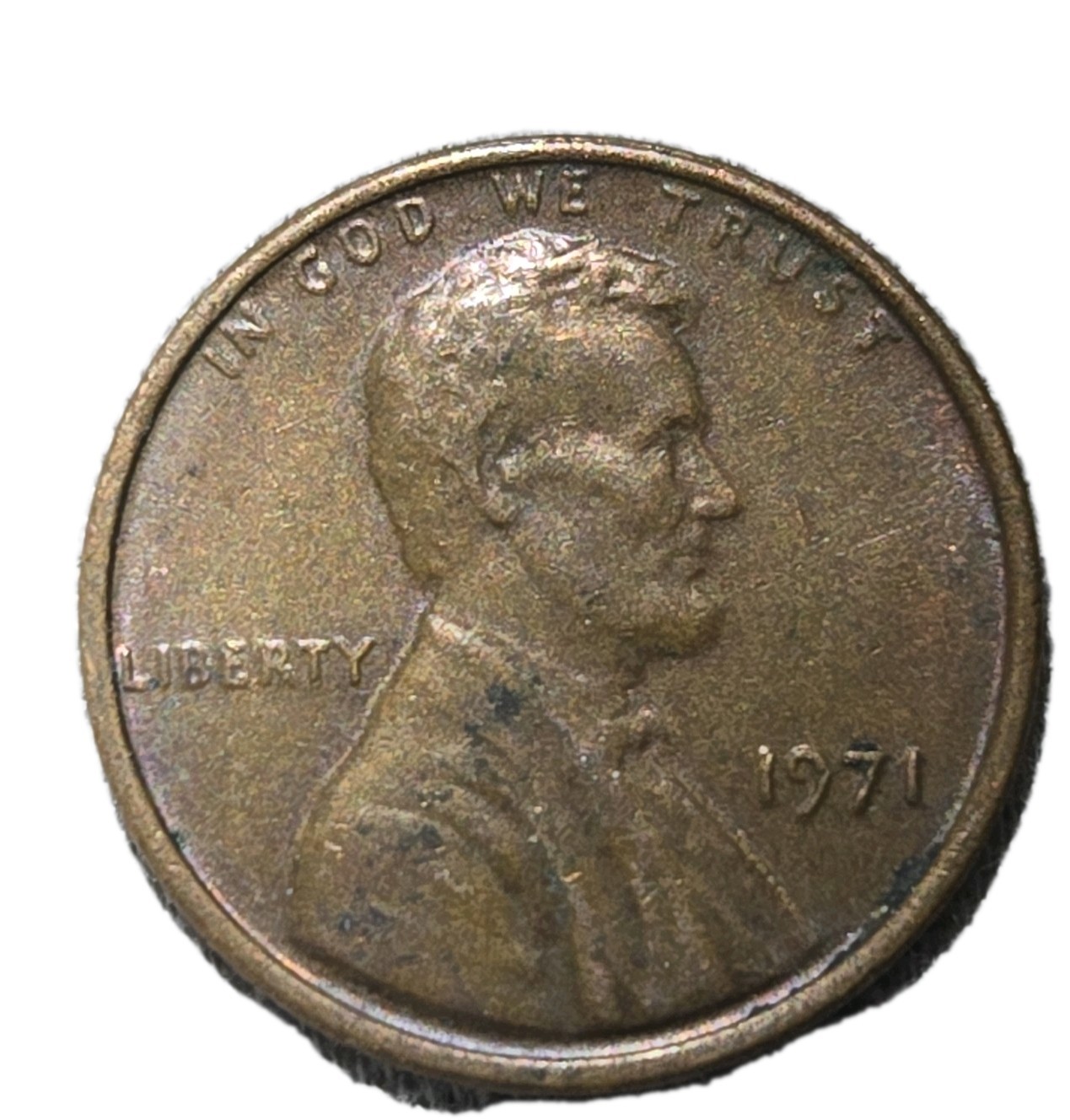 1971 Lincoln Memorial Small Cent RD Bronze US One Cent Coin