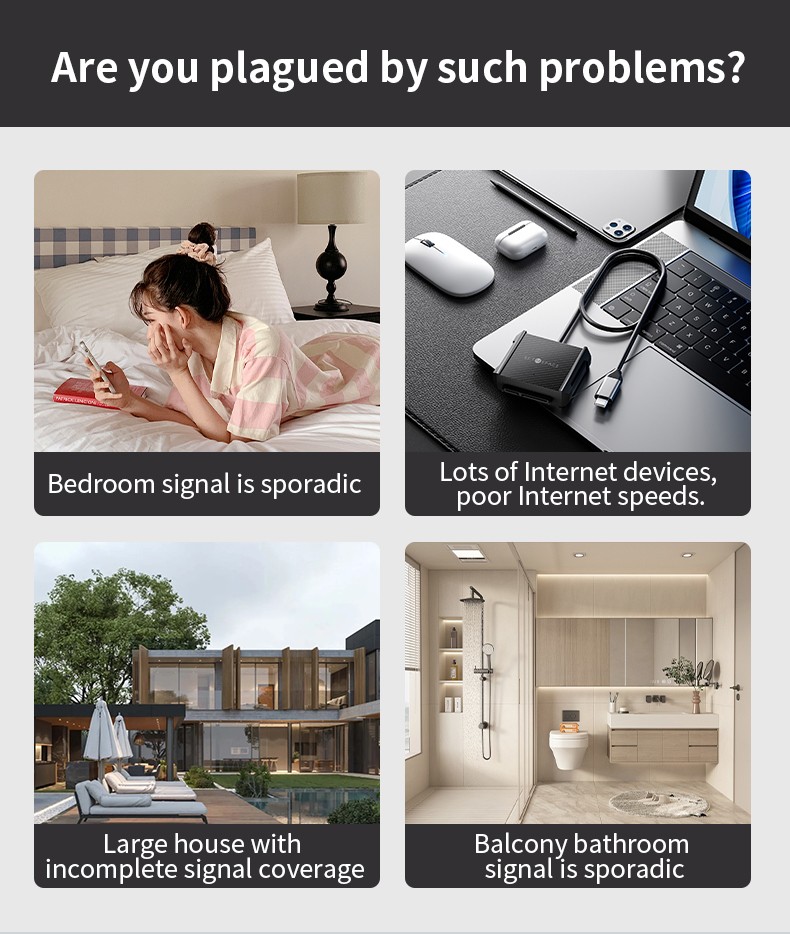 5G Internet WiFi High-Speed Extender Amplifier Router Signal Booster 867Mbps