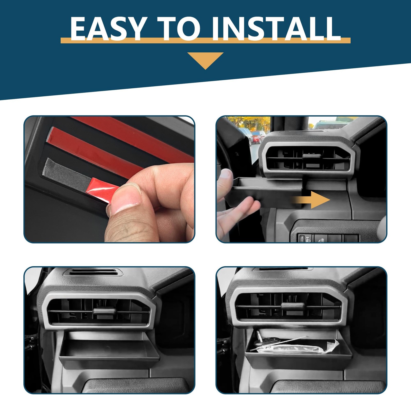 Air Vent Storage Box for Toyota Tacoma 2024 2025 2026 Accessories,Air Vent Tray