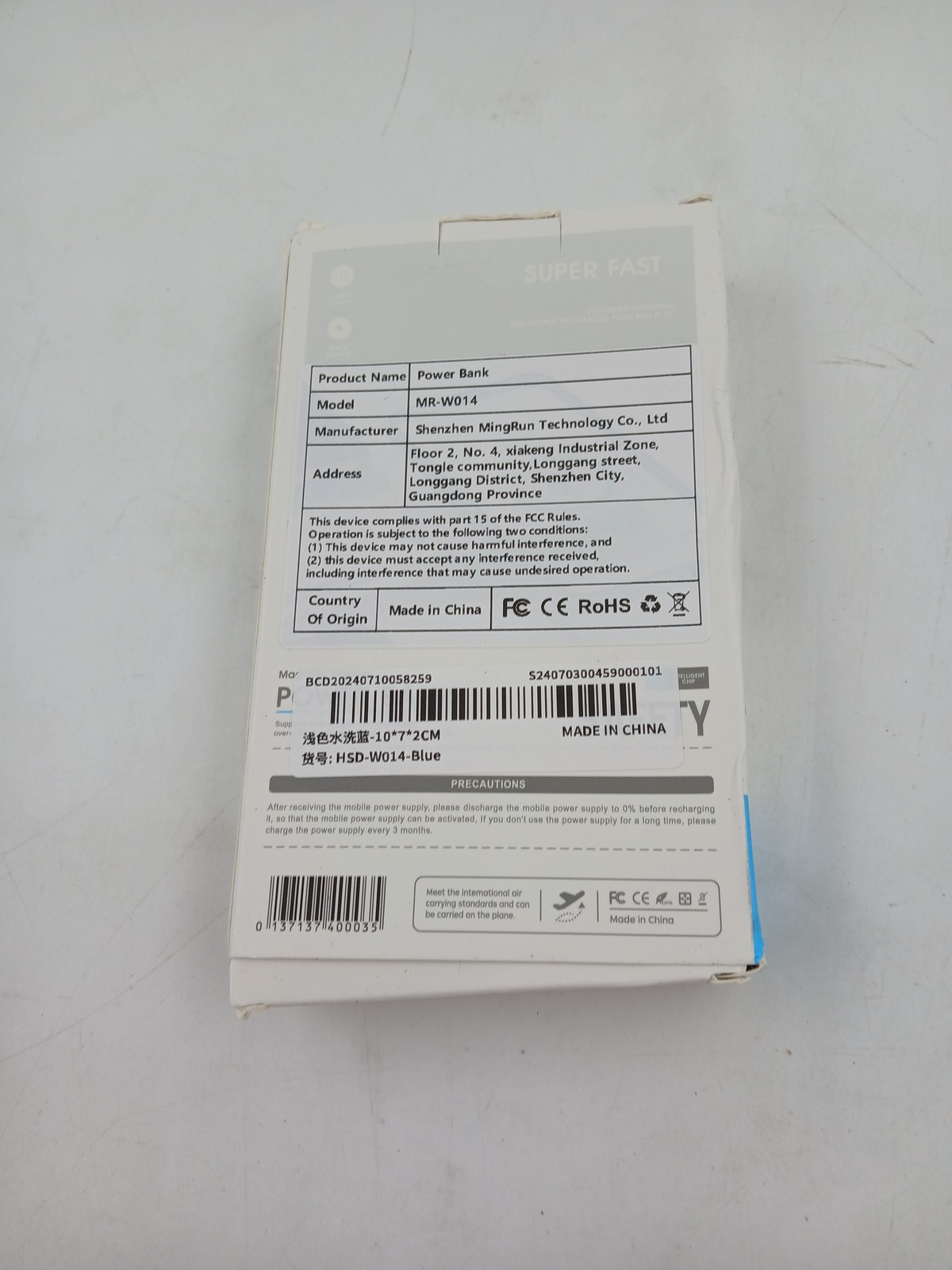 Ultra-thin Mini Power Bank Portable Quick Charge LED Display Super Current Safe