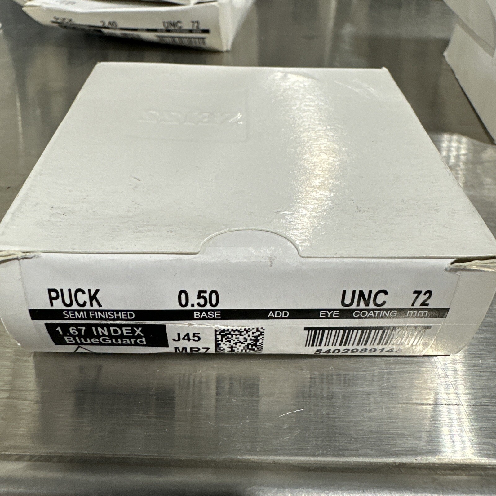 Zeiss BlueGuard Blue Light Lens Puck 1.67 Index 0.50 Base *New*