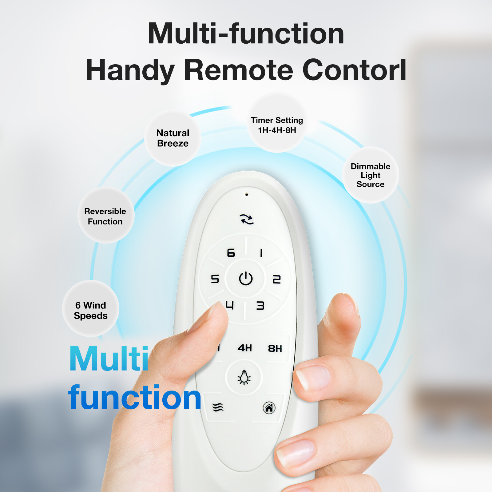 60inch Ceiling Fan With Light and Remote Control