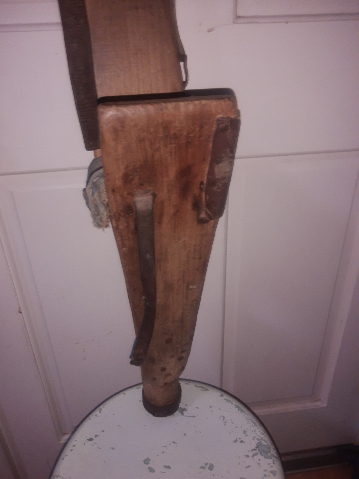 Antique Wooden Prosthetic Peg Leg Civil War Era 1860's Ky Find Kitsch Oddity Vtg