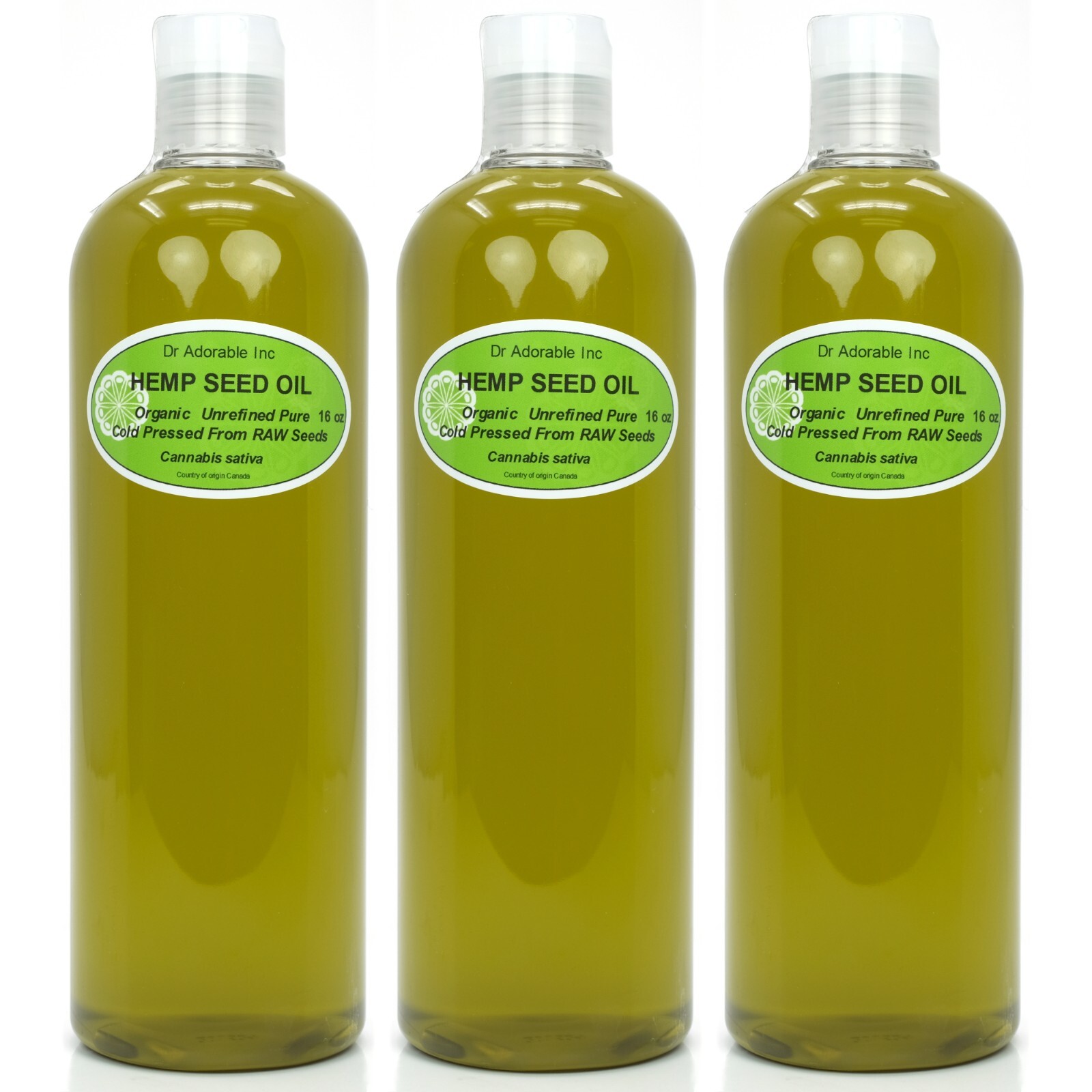 Hemp Seed Unrefined Oil 100% Pure Cold Pressed Oil You Pick Size Free Shipping