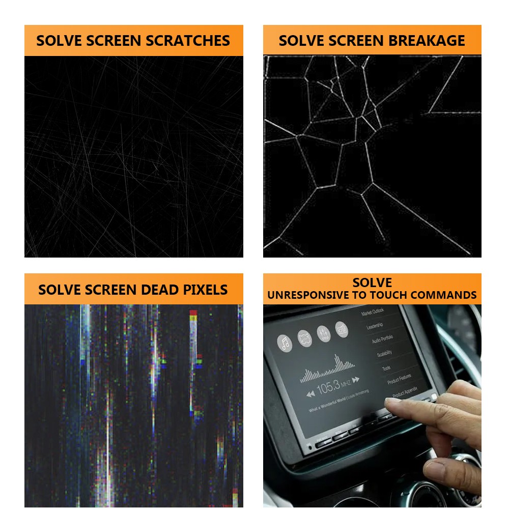 TDO-WXGA0700K00057-V1 7" LCD Display Touchscreen Radio For 17-20 Jeep Compass US