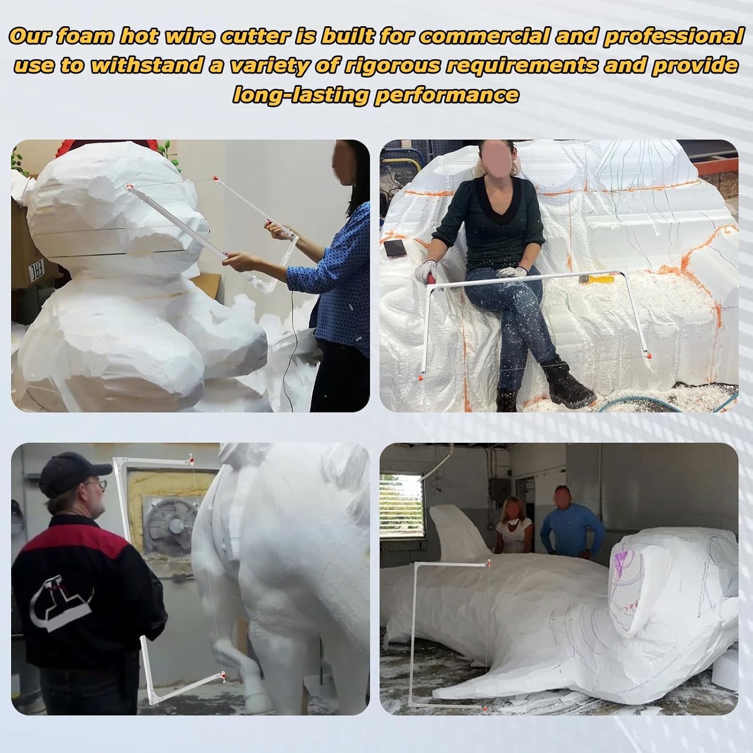 Adjustable 4FT Hot Wire Foam Cutter with Adjustable Multi-Heat Power Supply