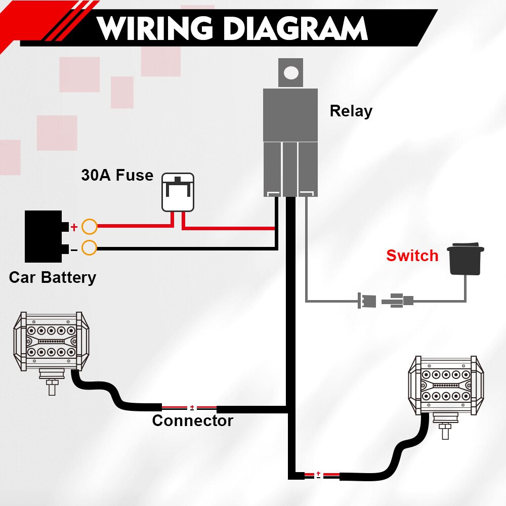 Pair 5" LED Work Lights Super Bright Offroad Driving Auxiliary Pods +2leads Wire
