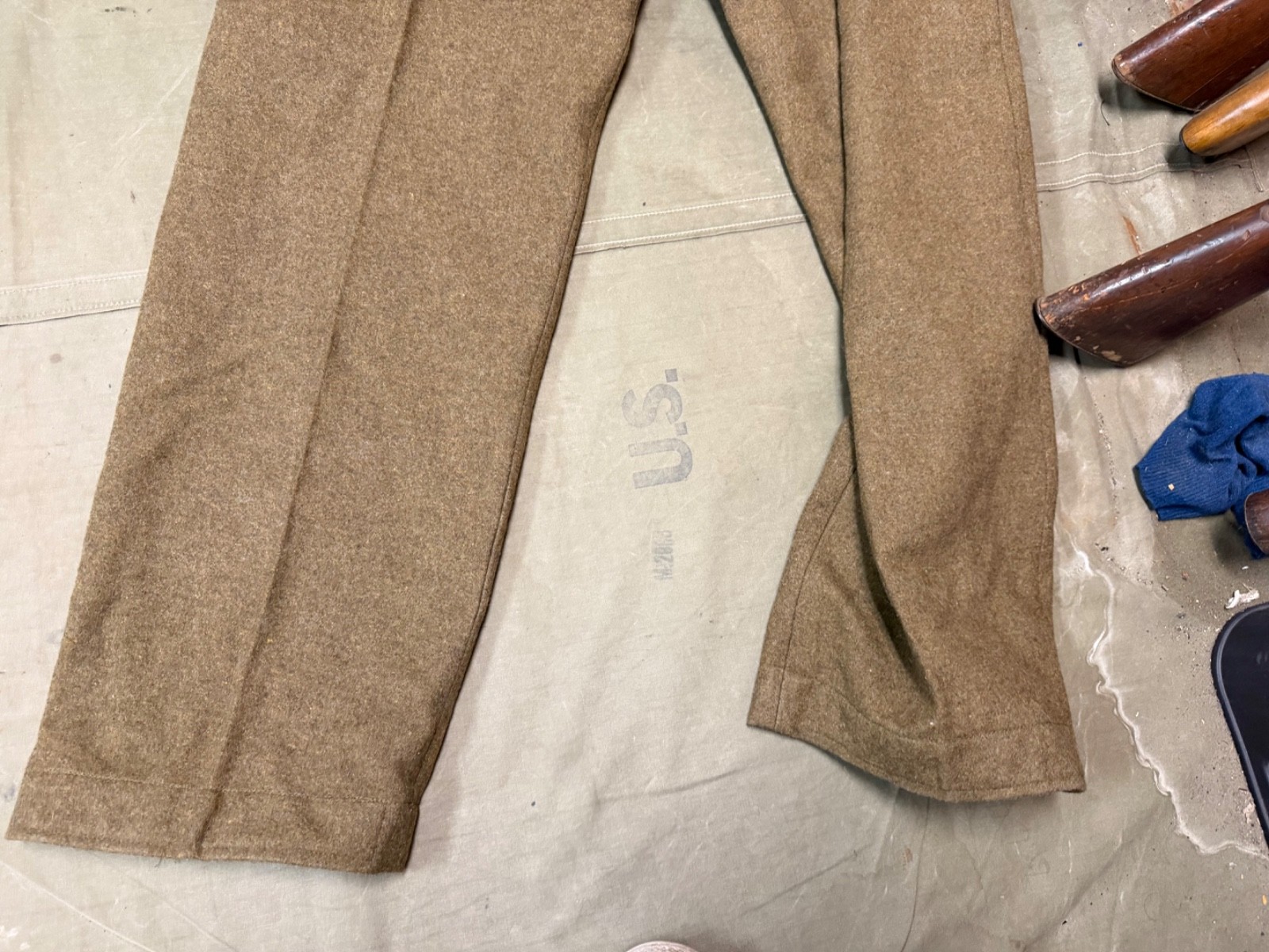 WWII BRITISH ARMY P1937 P37 WOOL BATTLEDRESS FIELD TROUSERS-SIZE 3XLARGE