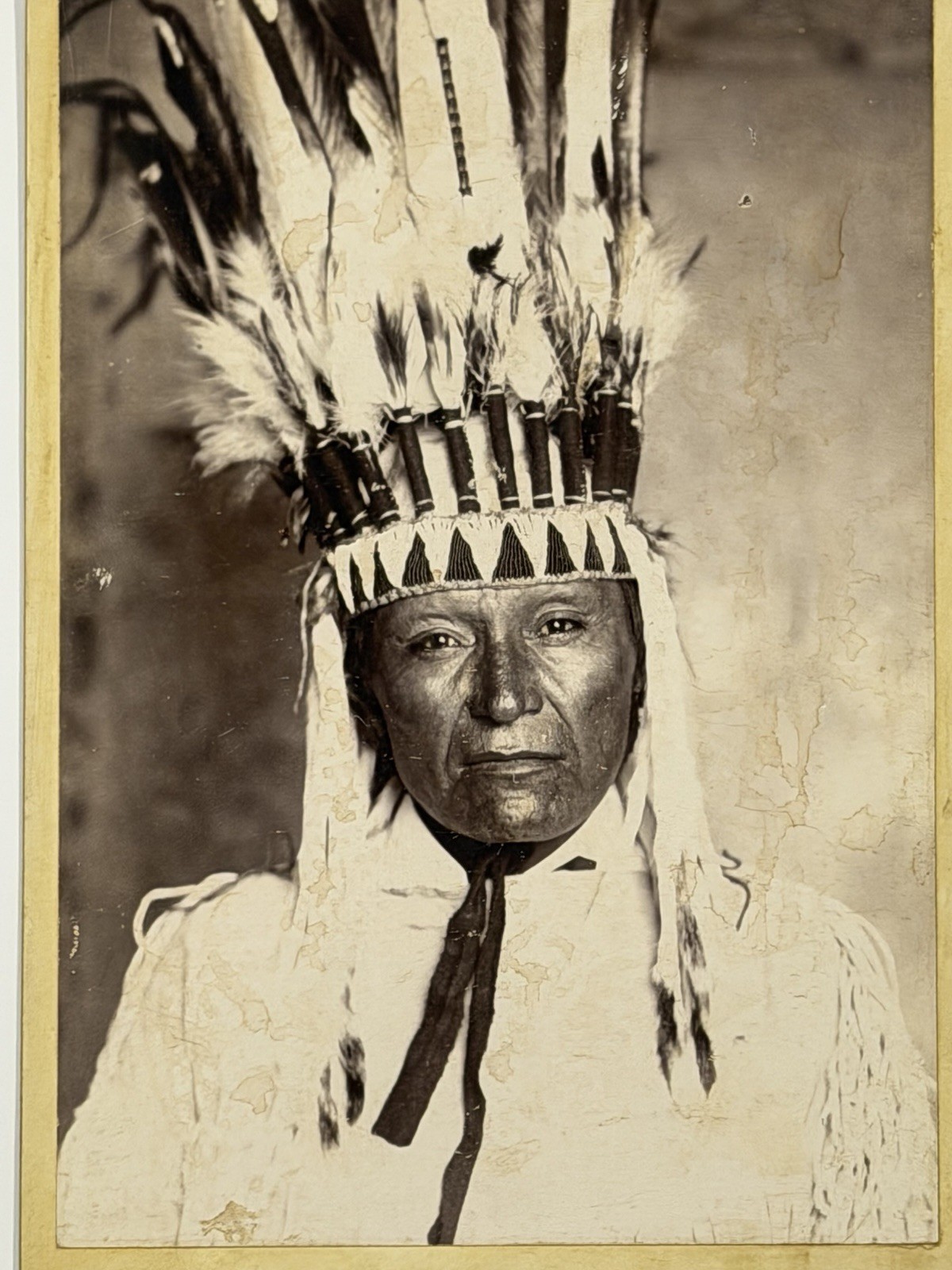 Vintage Native American Indian Cabinet Card; Fort Sill;