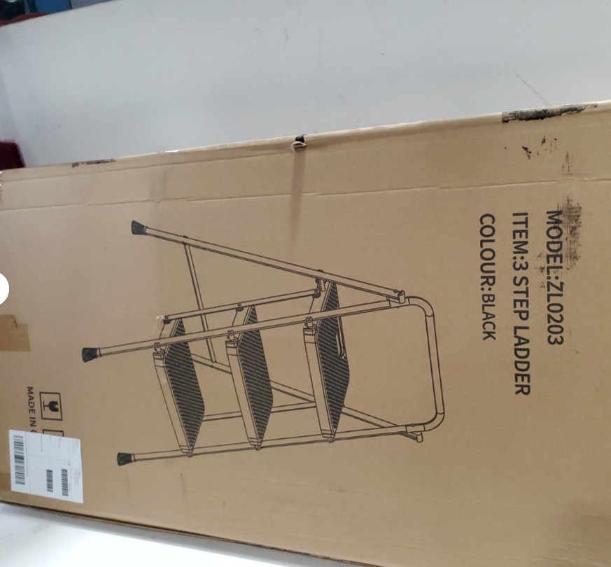 Step Ladder Folding 3 Step Ladder Stool with Wide Anti-Slip Pedal 41"