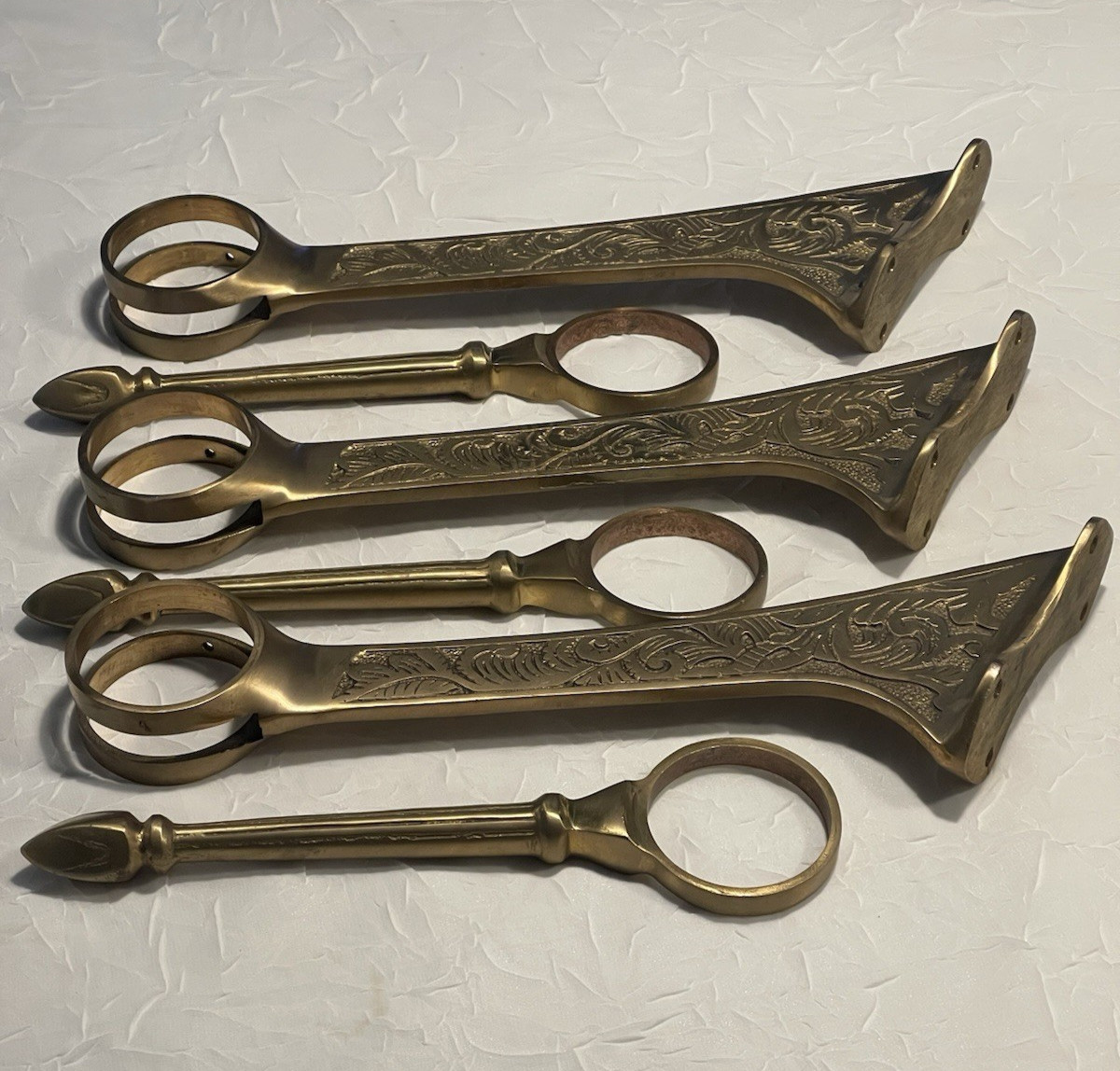 Swing Arm Cast Solid Brass Bar Foot Rail 2 Inches