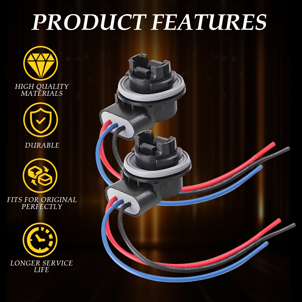 3157 Bulb Socket Brake Turn Signal Light Harness Wire Plug Connector for Jeep