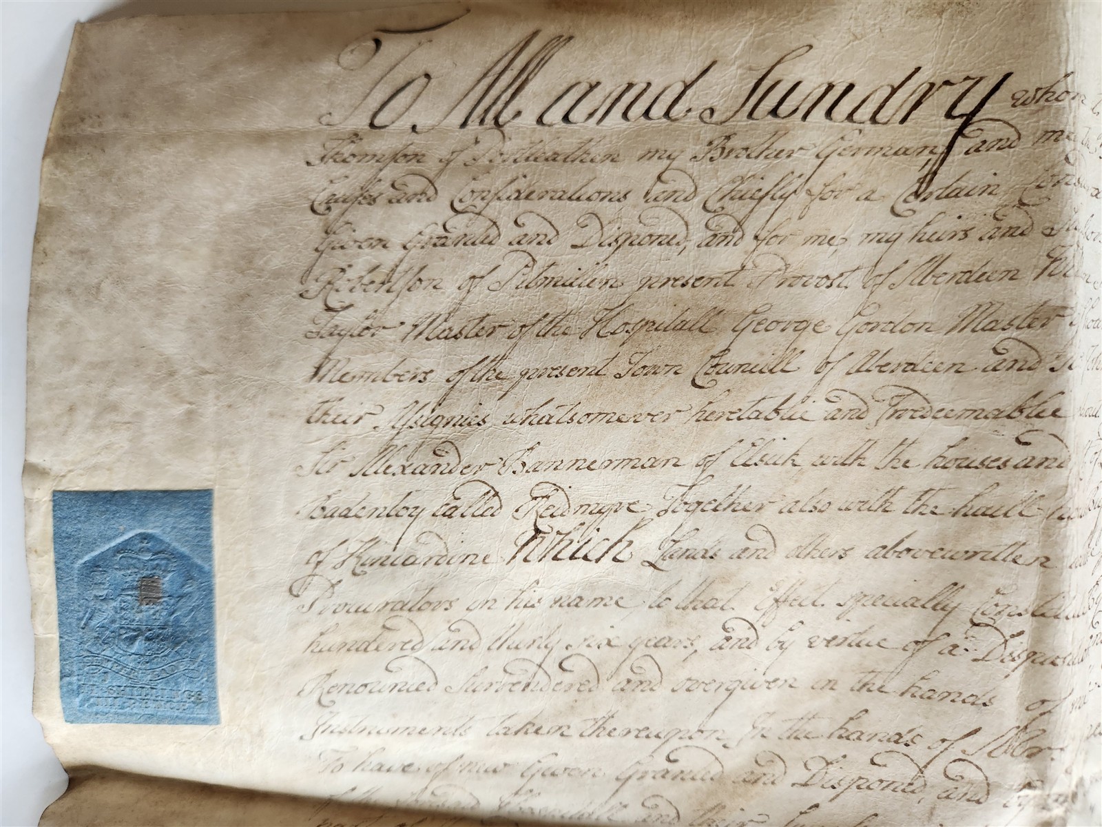 1737 MANUSCRIPT on VELLUM ANTIQUE LEGAL DOCUMENT in ENGLISH 18th CENTURY