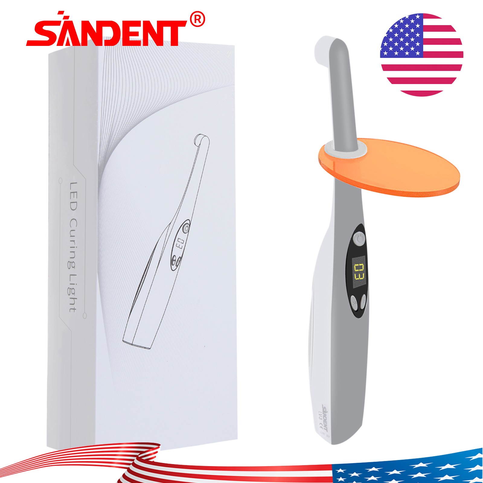 Dental Estilo Woodpecker Lampara /Fotocurado con Sistema de Blanqueamien