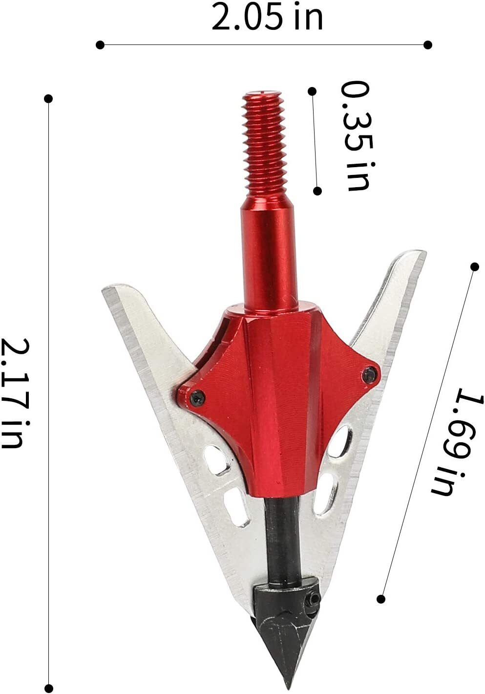 12Pcs BloodRunner Hunting Broadheads 100Gr 2 Spring Slide Retractable Blade Tip