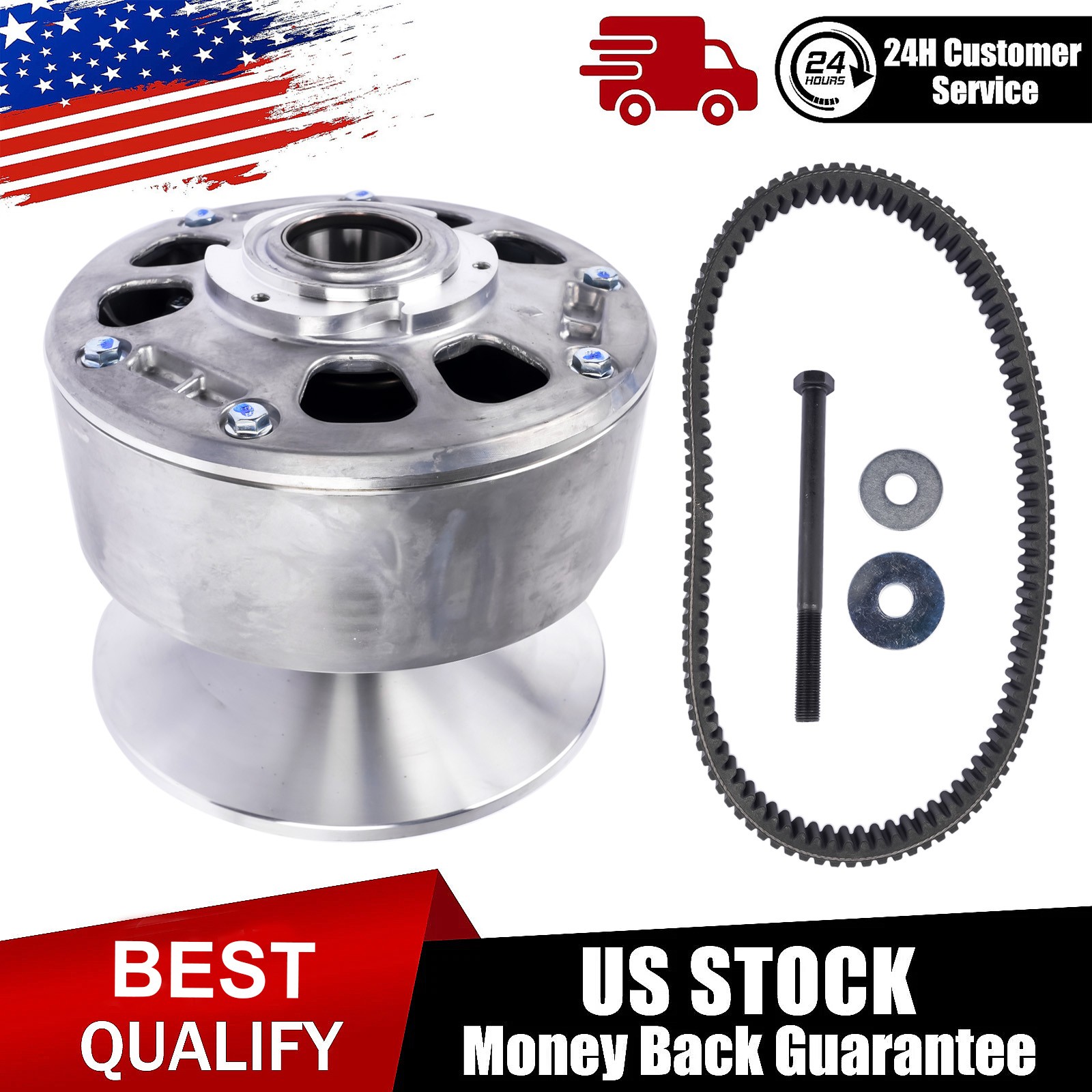 For Kawasaki Mule 2500 2510 2520 Primary Drive Clutch Converter w/ Belt & Tool