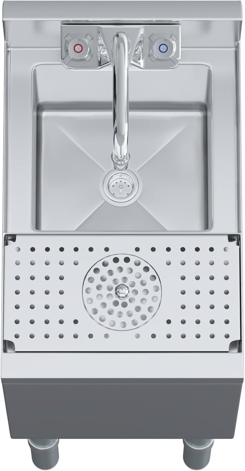 Underbar Mixology Station – Stainless Steel Bar Sink with Glass Rinser 18" x 12"