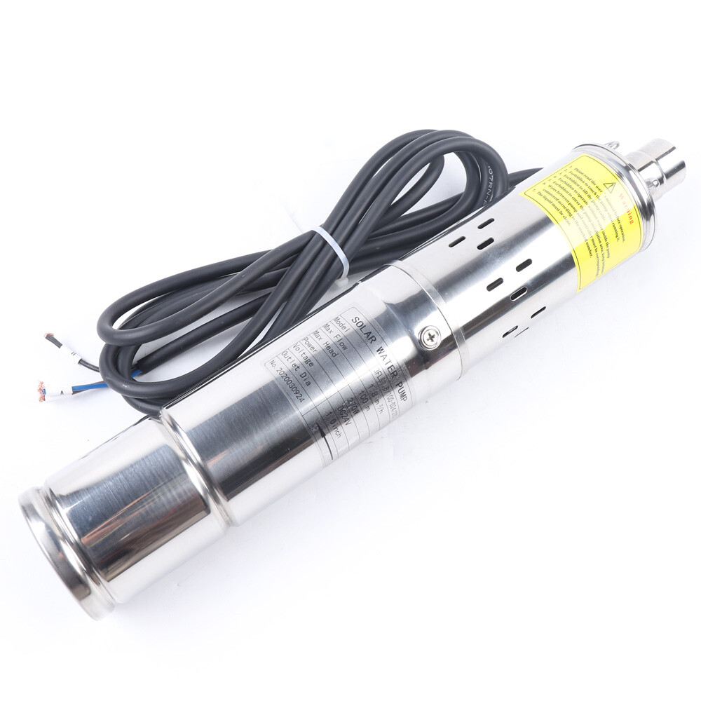 3in 24V DC Deep Well Solar Water Pump Submersible Max Head 100m/ 328ft+MPPT 270W