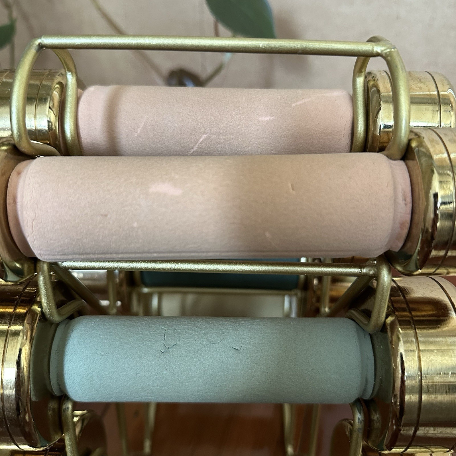 Blogilates Rare Discontinued Gold Dumbbell Weights 3lbs 5lbs 8lbs 10lbs Full Set