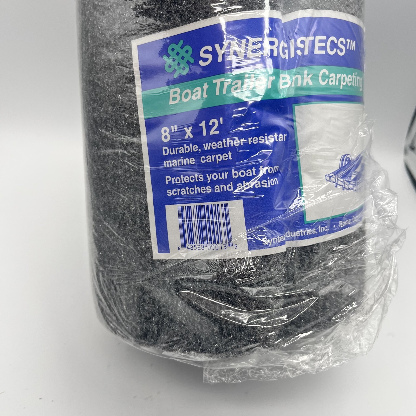 Syntec 8" x 12' Charcoal Trailer Bunk Carpeting for Boat Trailers - 16oz