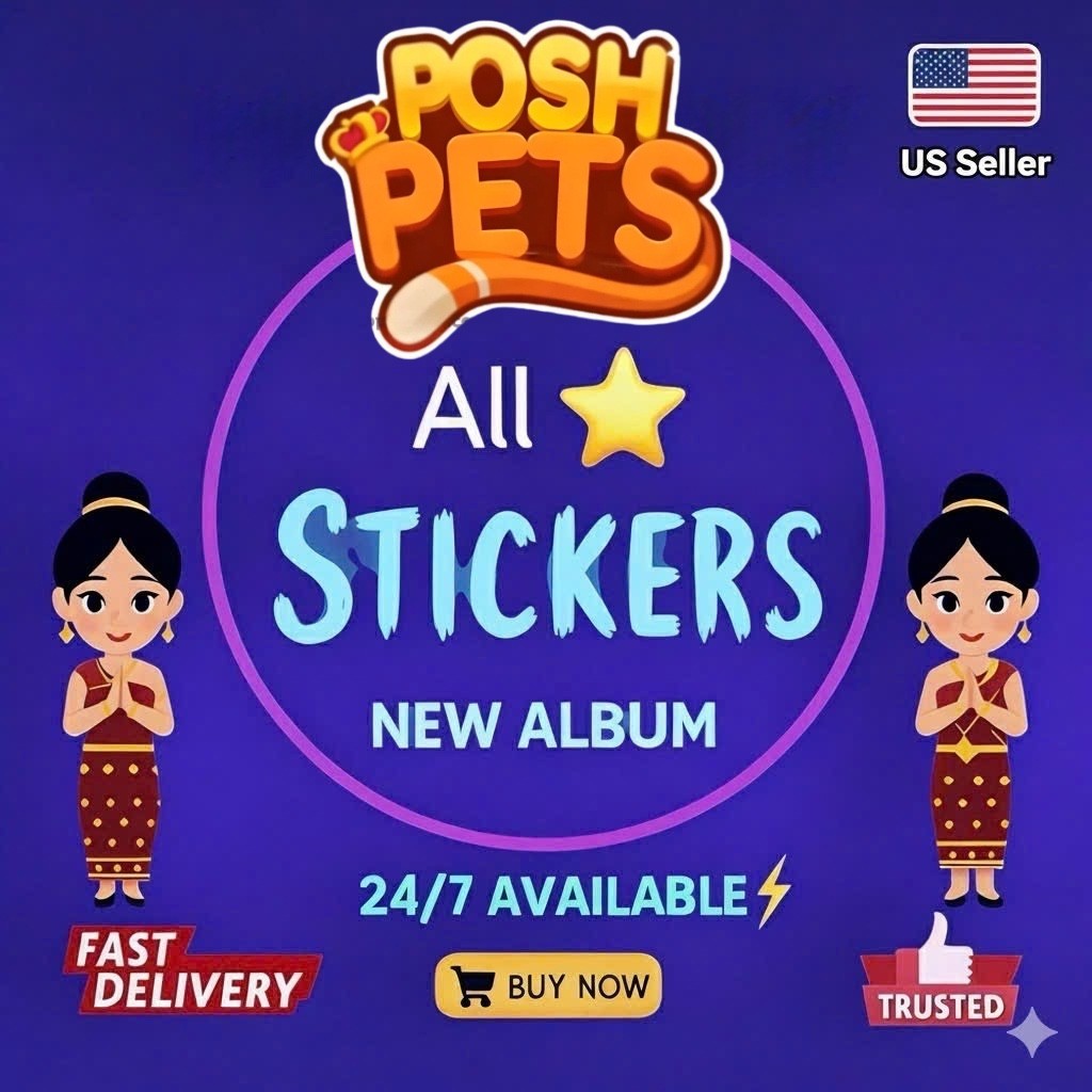 Monopoly Stickers Go 1⭐- 6⭐( GOLDEN BLITZ STICKERS ) CHEAPEST🔥SUPER FAST⚡24/7