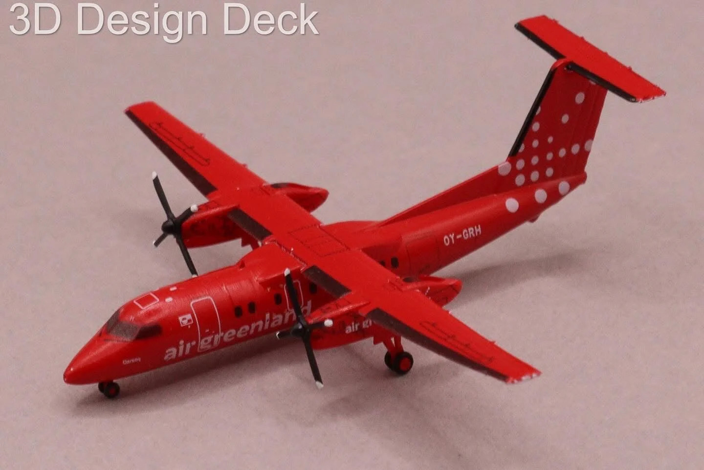 1:400 3D Design Deck Air Greenland Dash 8 Q100 OY-GRH