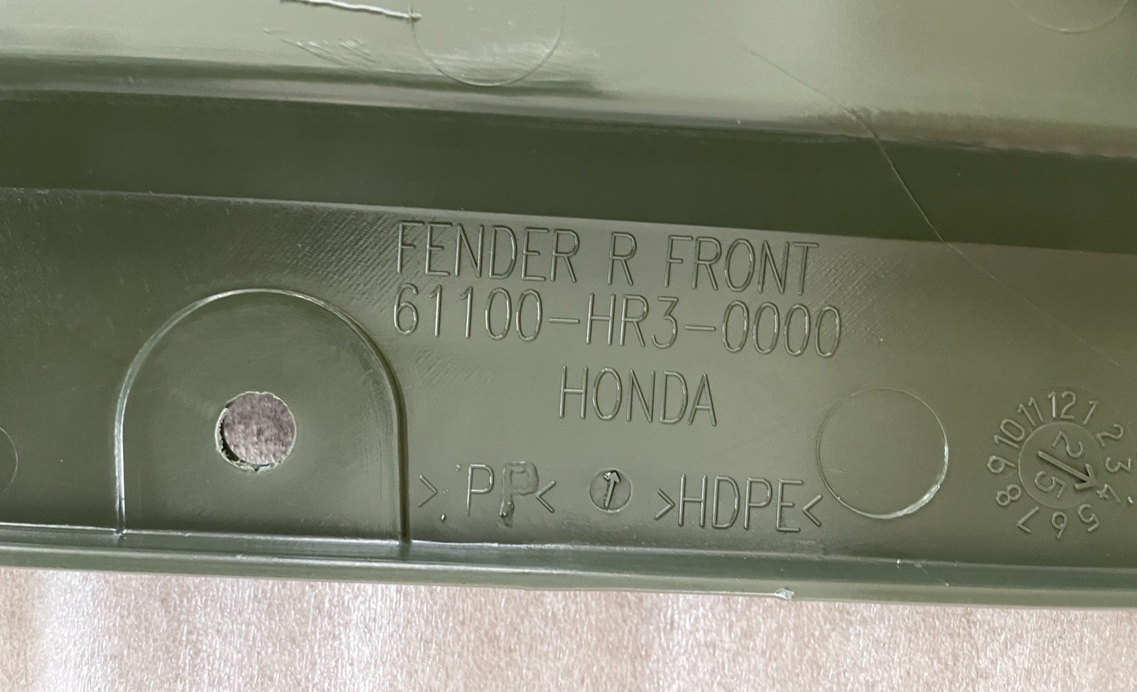 2014-2025 Honda RANCHER 420 LEFT / RIGHT FRONT FENDER GREEN PLASTIC FOURTRAX