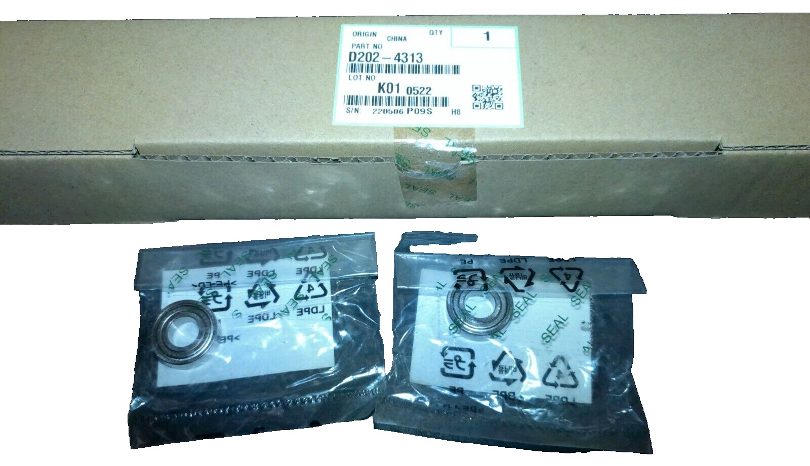 Genuine Ricoh D202-4313 D2024313 Pressure Roller+(2) AE03-0097 AE030097 Bearings