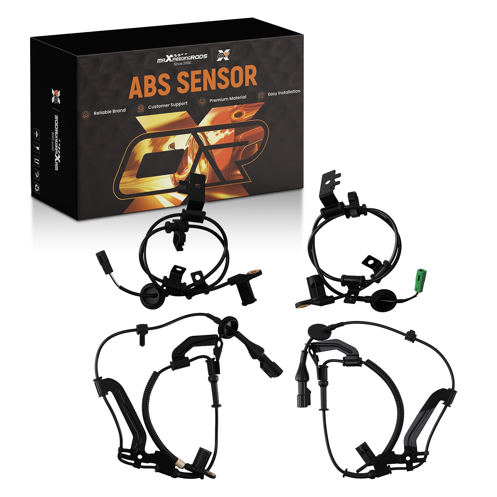 4x ABS Wheel Speed Sensors for Ford Escape 2.5 3.0 Mercury Mariner 09-12 ALS1874