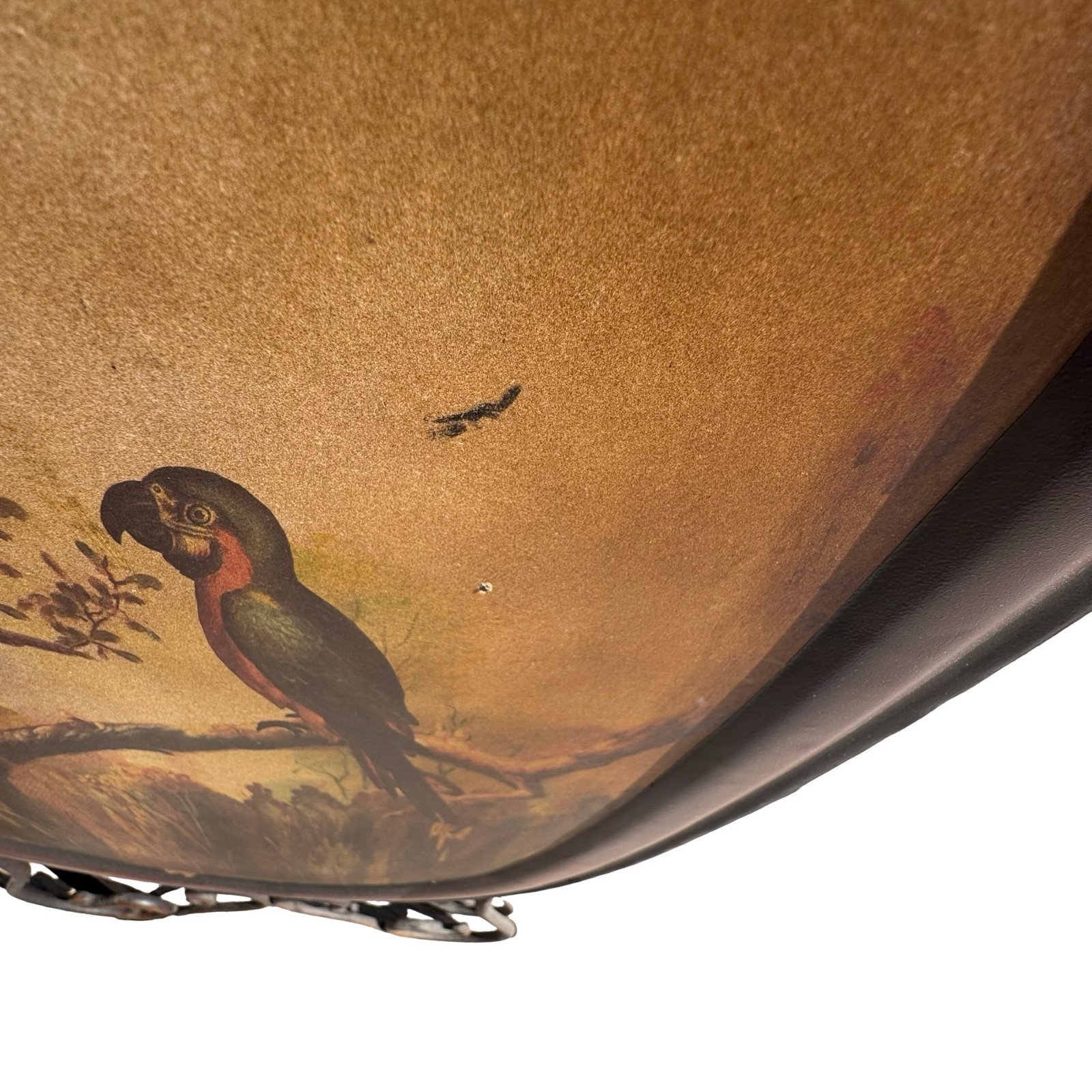 Tropical Parrots Decorative Iron Folding Screen Room Divider Painted Panel Birds