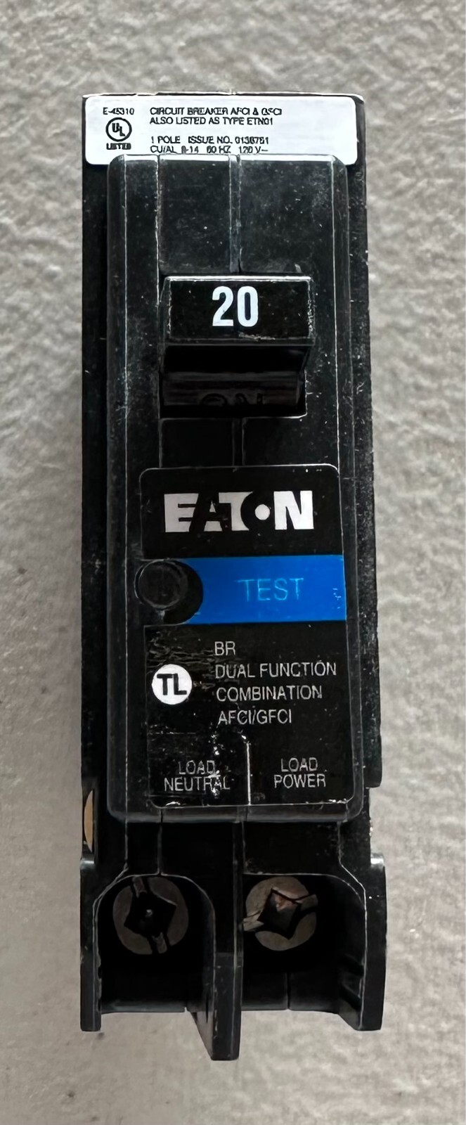 10 PCS Eaton BRP120DF 120 20A 1-Pole Circuit Breakers