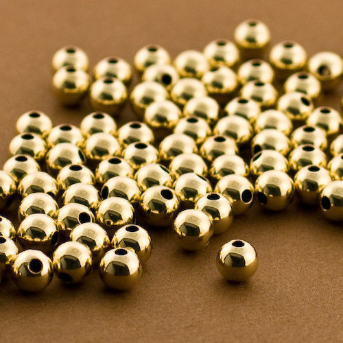 Gold Filled Seamless Round Beads. All Sizes. Plain. 14/20 GoldFilled. Gold Space