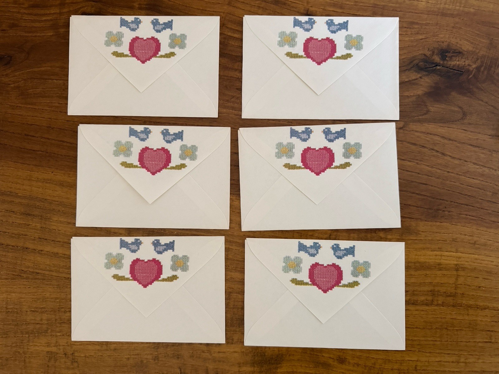 Vintage Montag Stationery Envelopes Set Of 6, Vintage Live Love and be Happy